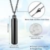 Laser Engraved Cremation Charm with Necklace