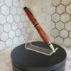 Handmade Pen - Big Ben Cigar Twist Pen: Satin Chrome with Padauk