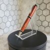 Handmade Pen - Big Ben Cigar Twist Pen: Satin Chrome with Padauk - Image 2