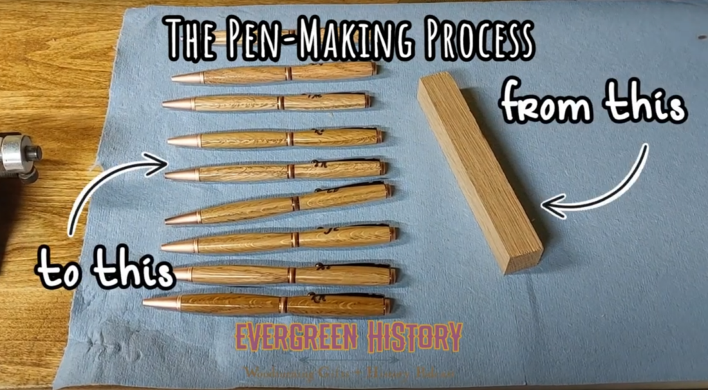 How a pen is woodturned The PenMaking Process Evergreen History