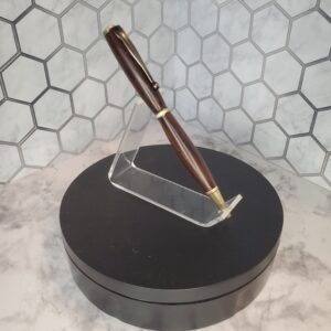 Handmade Pen - Sierra Click Pen: Chrome with Nordic Forest Lava Acrylic